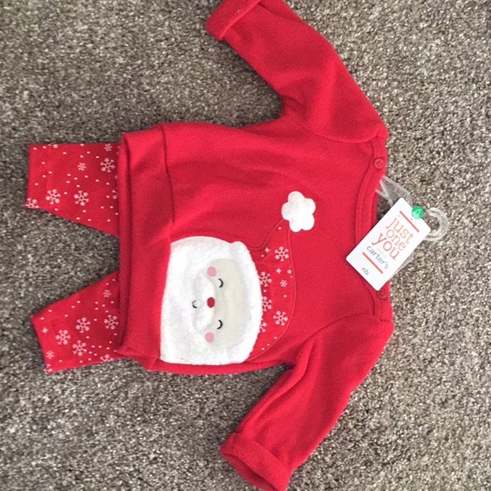 🐸 Carters Nb Just One You 2 Piece Christmas NWT